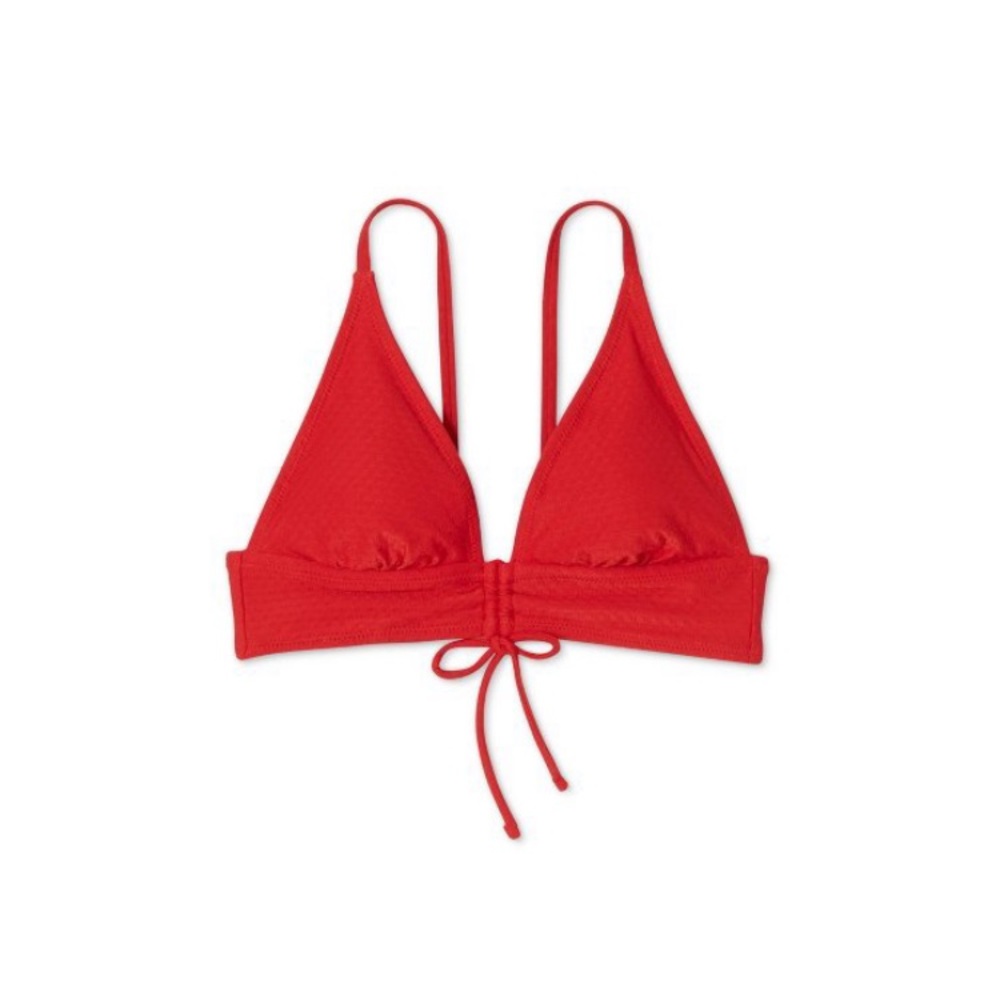 Red and Gold Bow Bikini Top by Shade & Shore